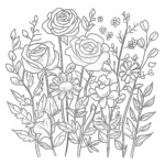 Adult Flower Coloring Pages Printable