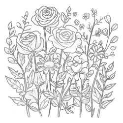 Adult Flower Coloring Pages Printable - Printable Coloring page