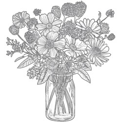 Adult Flowers Coloring Pages - Printable Coloring page