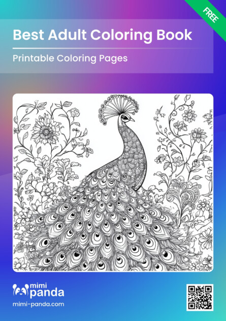 Best Adult Coloring Book – Free Printable Pages | Mimi Panda