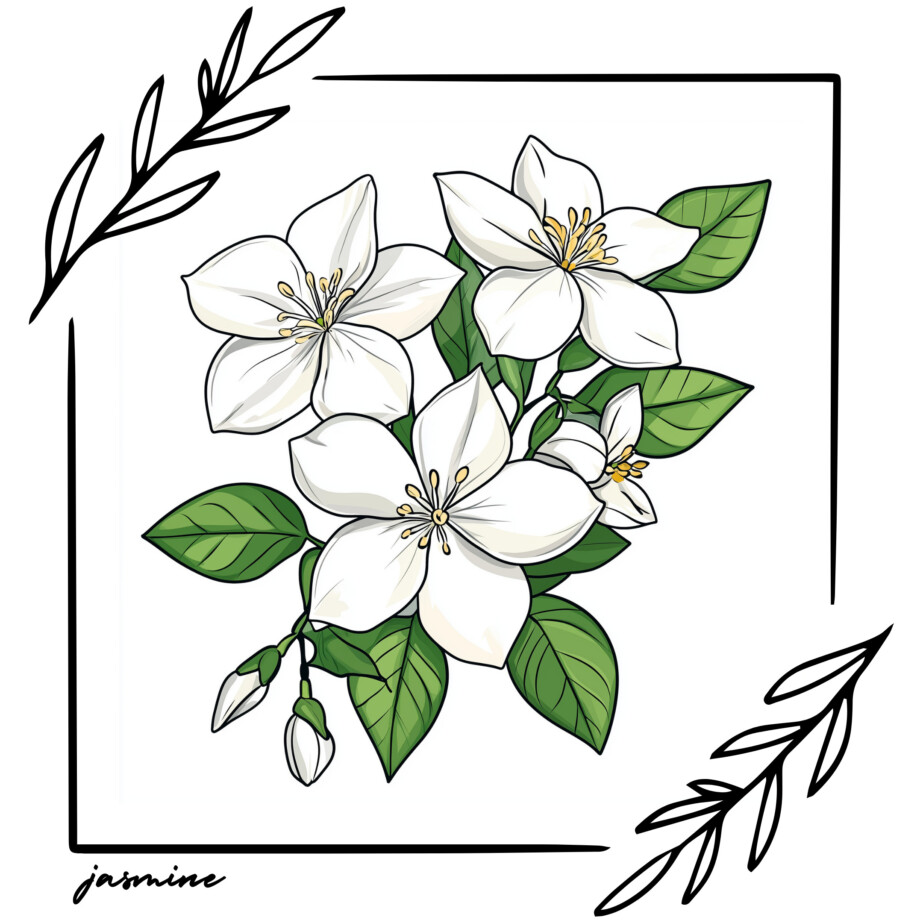 Best Jasmine Coloring Page 2