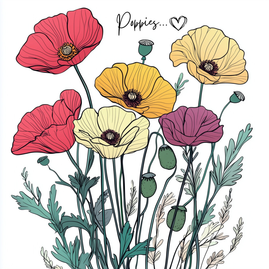 Best Poppy Coloring Page 2