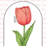 Best Tulip Coloring Page 2 2