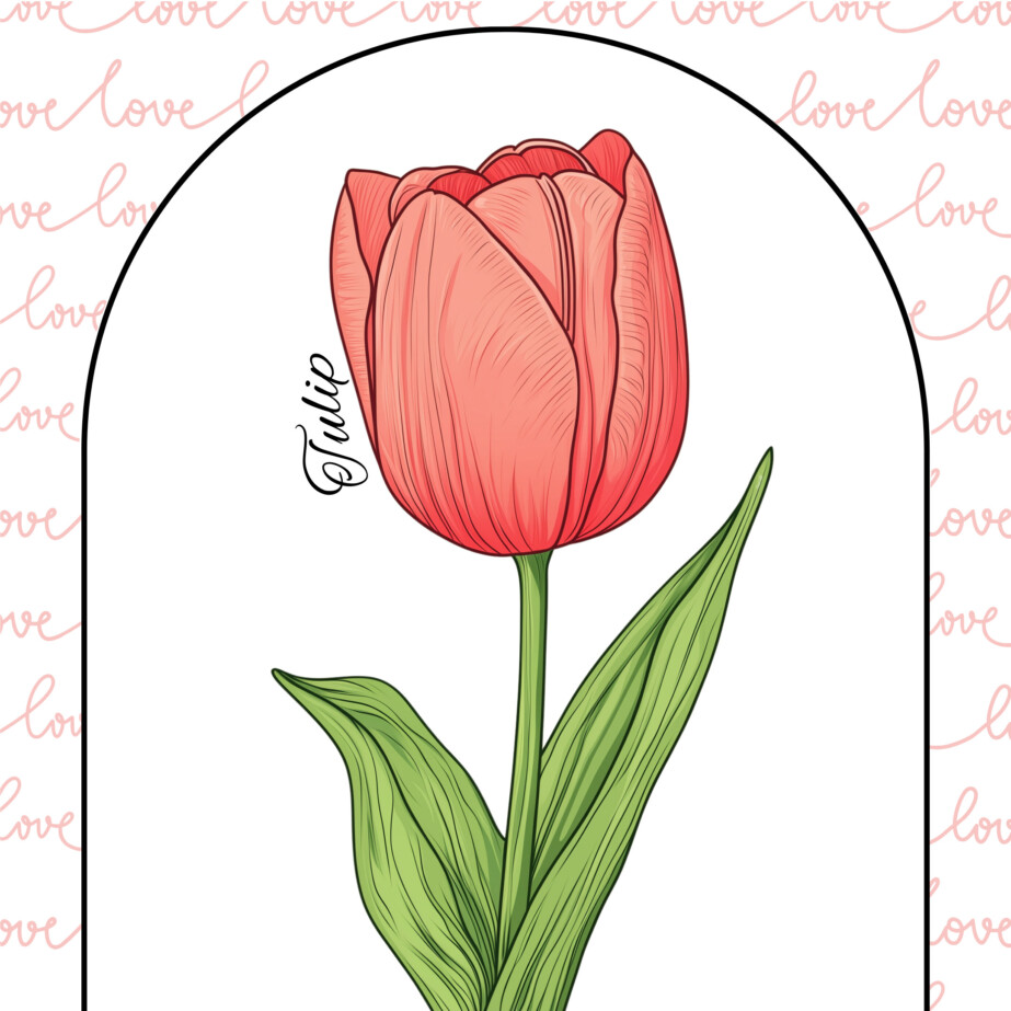 Best Tulip Coloring Page 2