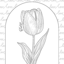 Best Tulip Coloring Page - Printable Coloring page