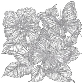 Butterflies And Flowers Coloring Pages | Coloring Pages Mimi Panda