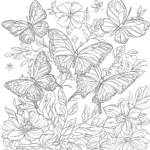 Butterfly Flower Coloring Page