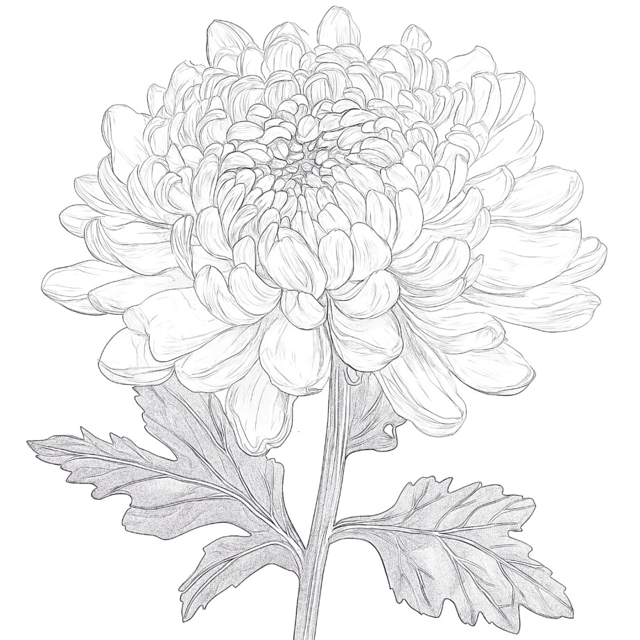 Chrysanthemum Coloring Page