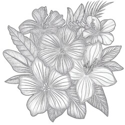 Color Book Pictures Of Flowers - Printable Coloring page