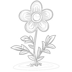 Color Flower Printable - Printable Coloring page