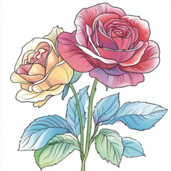 Color Sheets Of Roses - Origin image