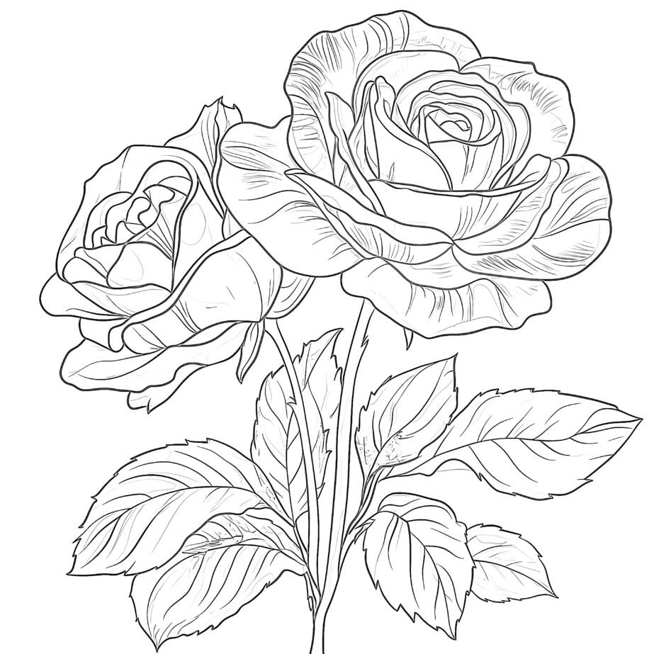 Color Sheets Of Roses