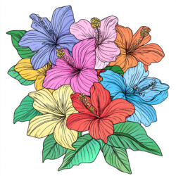 Coloring Images Flowers - Origin image