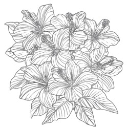 Coloring Images Flowers - Printable Coloring page