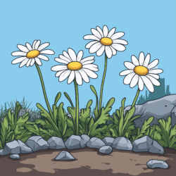 Coloring Pages Daisy Flowers - Origin image