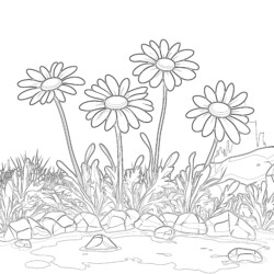 Coloring Pages Daisy Flowers - Printable Coloring page