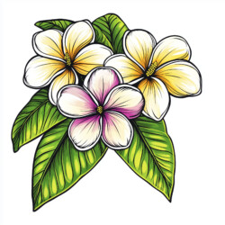 Coloring Pages Hawaiian Flowers - Origin image