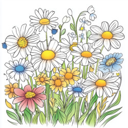 Coloring Pages Of Daisies - Origin image