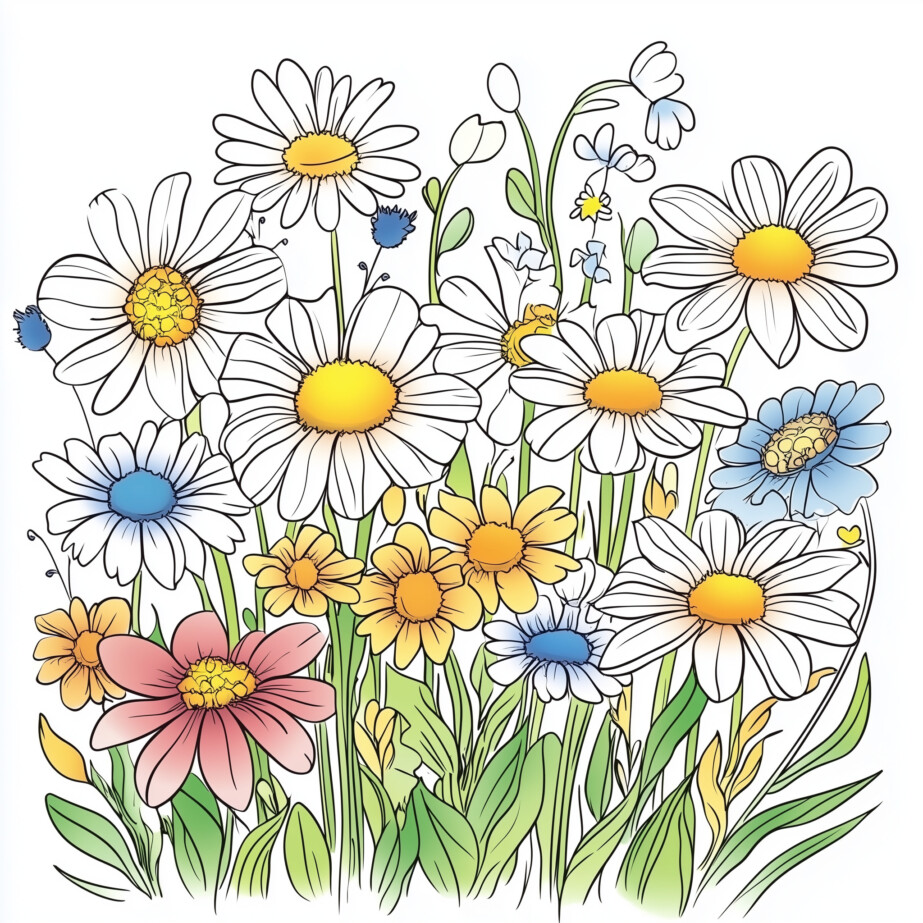 Coloring Pages Of Daisies 2