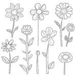 Coloring Pages Of Flowers For Preschool