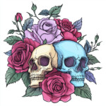 Coloring Pages Of Skulls And Roses 2 2