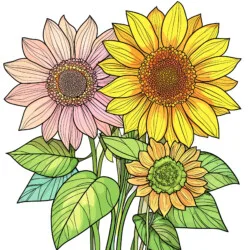 Coloring Picture Of A Sunflower - Origin image