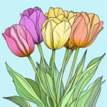 Coloring Pictures Of Tulips 2 2