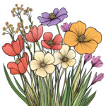 Coloring Spring Flowers 2 2