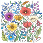 Coloring Worksheets Flowers 2 2