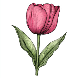 Colouring Flower Printable - Origin image