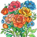 Colouring In Picture Of A Flower 2 2