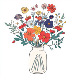 Colouring Pictures Of Flowers To Print - Origin image