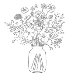 Colouring Pictures Of Flowers To Print - Printable Coloring page