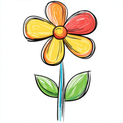 Cute Flower Coloring Pages - Origin image