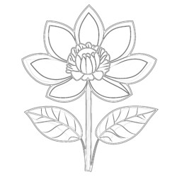 Cute Flower Colouring Pages - Printable Coloring page