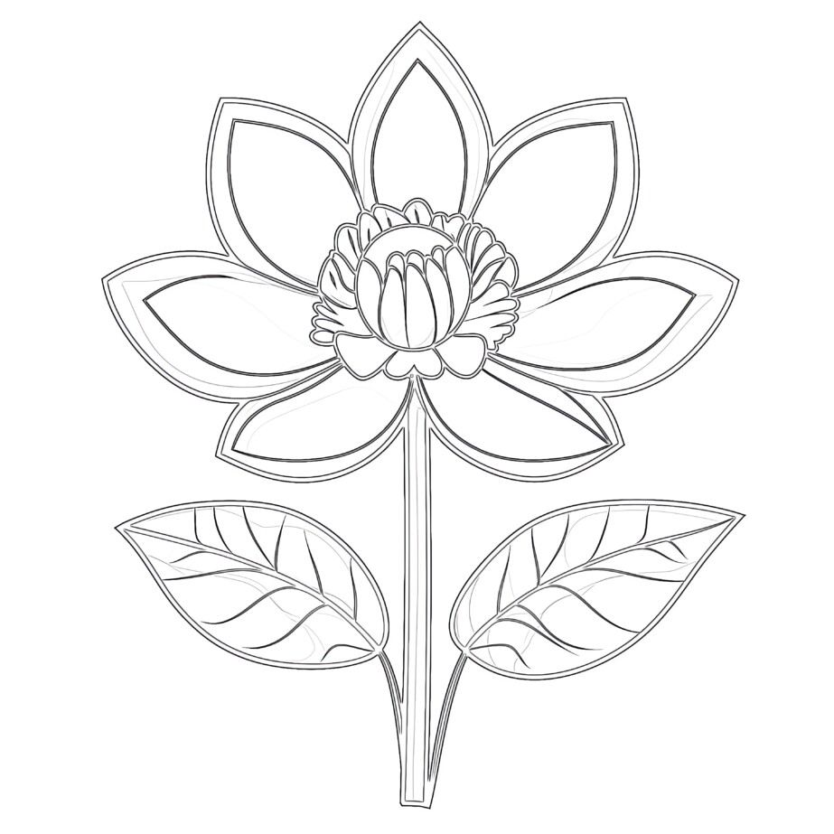 Cute Flower Colouring Pages