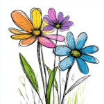 Daisy Flower Coloring 2 2