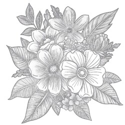 Detailed Flower Coloring Pages - Printable Coloring page