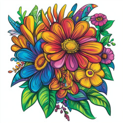 Difficult Flower Coloring Pages - Origin image