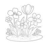 Easy Flower Coloring Pages Printable