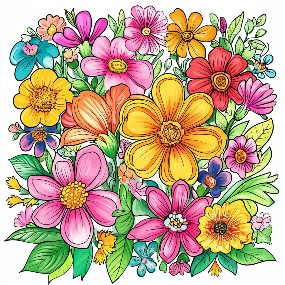 Floral Coloring 2