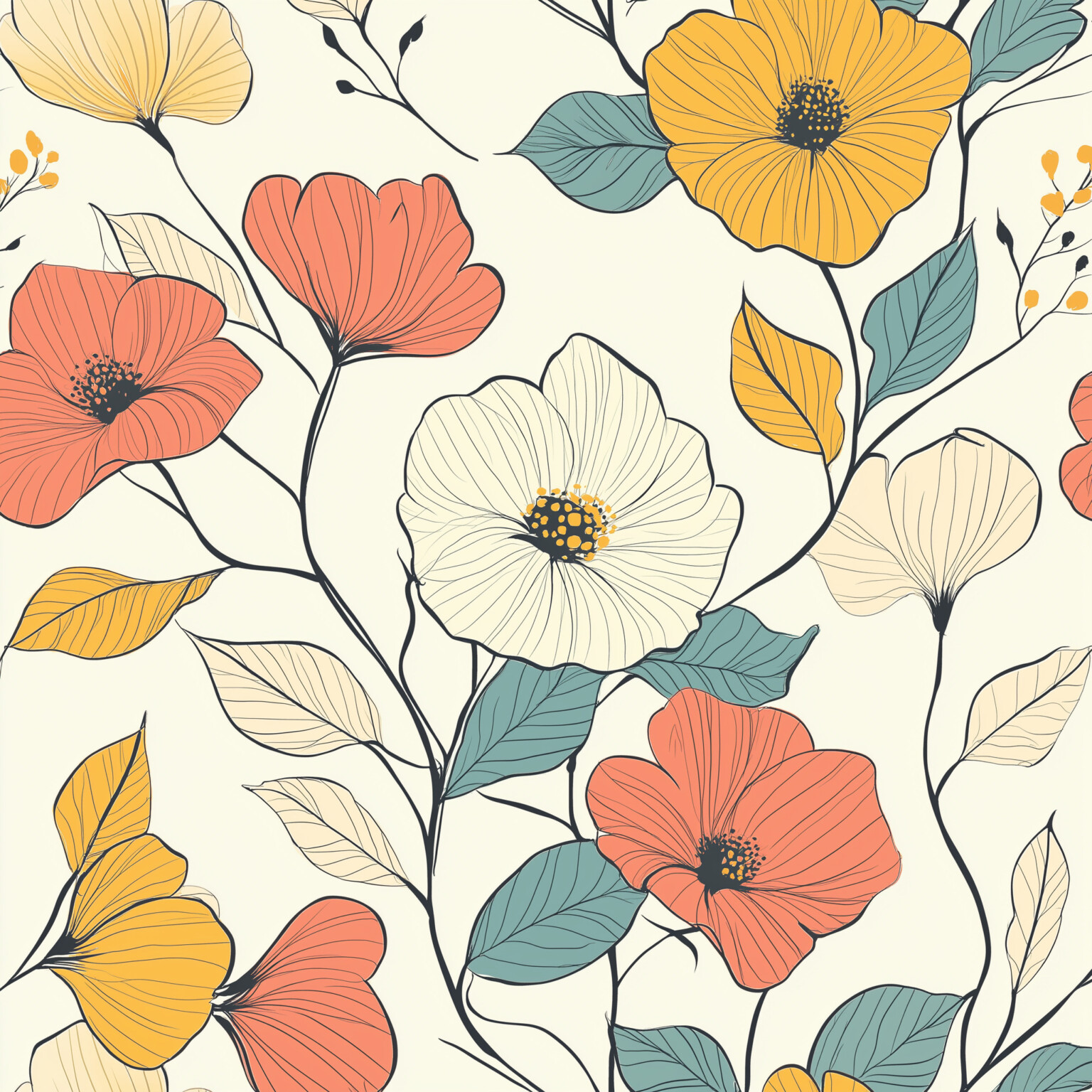 Floral Coloring Pages Printable Coloring Pages Mimi Panda