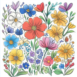 Floral Coloring Pictures - Origin image