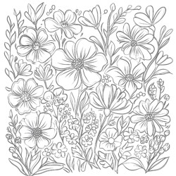 Floral Coloring Pictures - Printable Coloring page