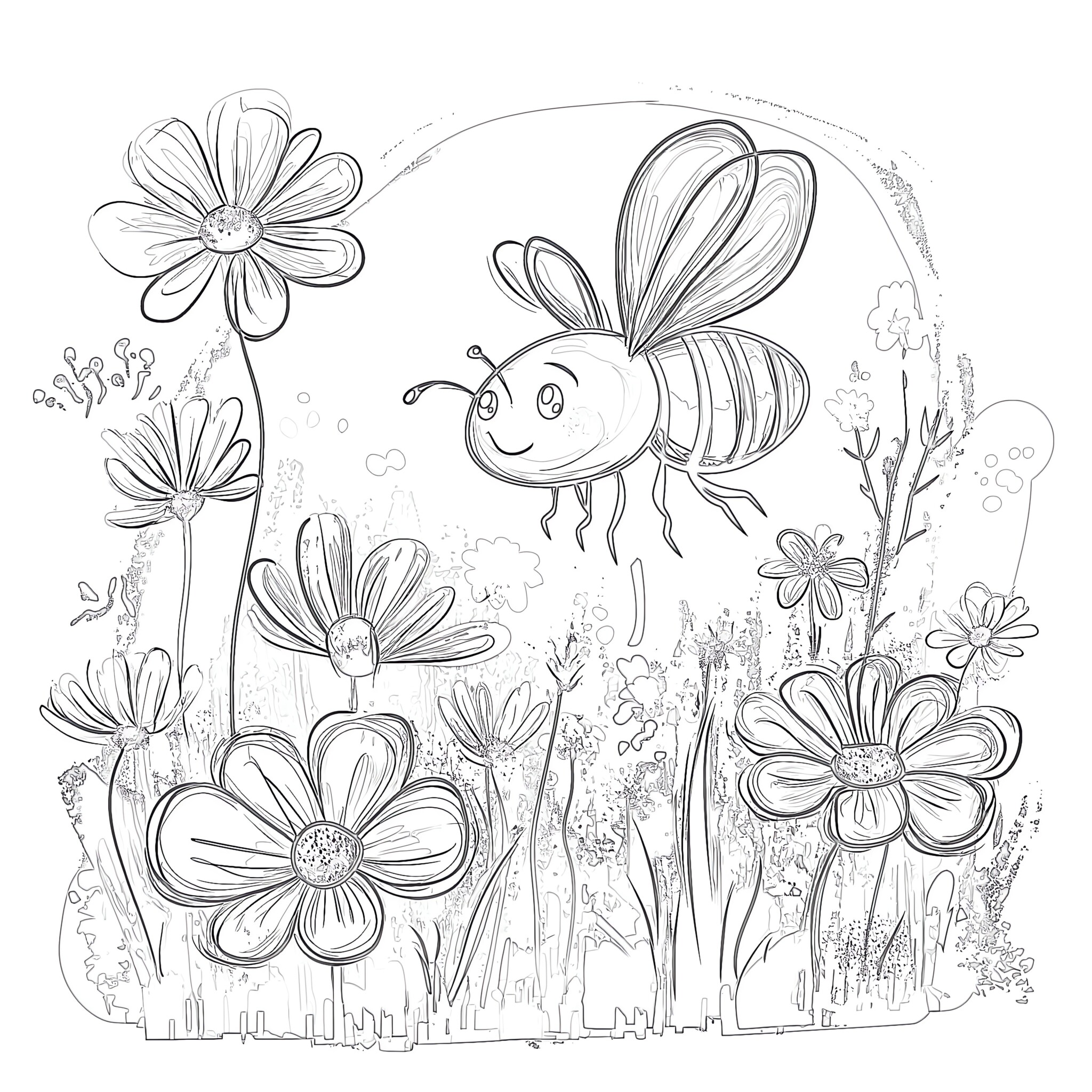 Floral Coloring Sheet | Coloring Pages Mimi Panda