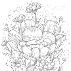 Floral Colouring Page - Printable Coloring page