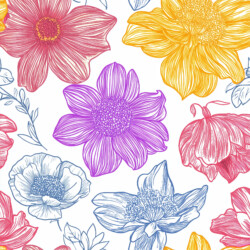 Floral Colouring Sheets - Origin image