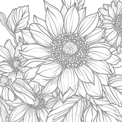 Floral Pictures To Color - Printable Coloring page