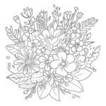 Flower Coloring Drawing