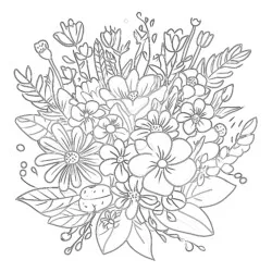 Flower Coloring Drawing - Printable Coloring page